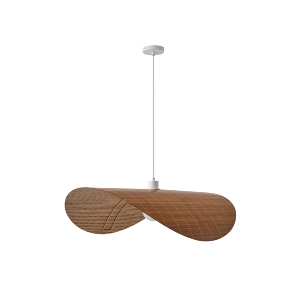 Φωτιστικο κρεμαστο bamboo μονοφωτο 1xe27 max 15w 800x660x2050mm φυσικο ξυλο Arte Illumina sude
