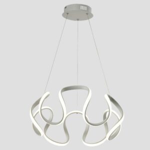 Φωτιστικο κρεμαστο αλουμινιο στρογγυλο led 60w 3200lm 3cct(3000-4000-6000k) φ520x1200mm 100-277v λευκο Arte Illumina loop