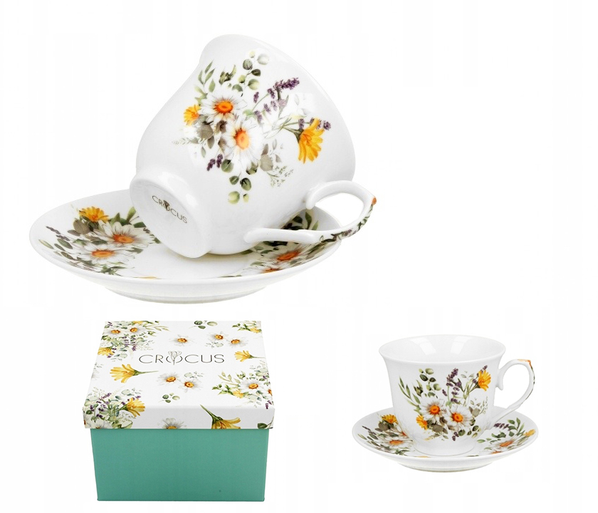 Φλυτζάνι Πορσελάνης “Daisy” με Πιατάκι 250ml σε Κουτί Δώρου | 070.944614 - Box In Θεσσαλονίκη - 25ης Μαρτίου 111