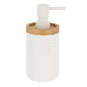 Dispenser polyresin λευκό με bamboo - Box In Θεσσαλονίκη - 25ης Μαρτίου 111