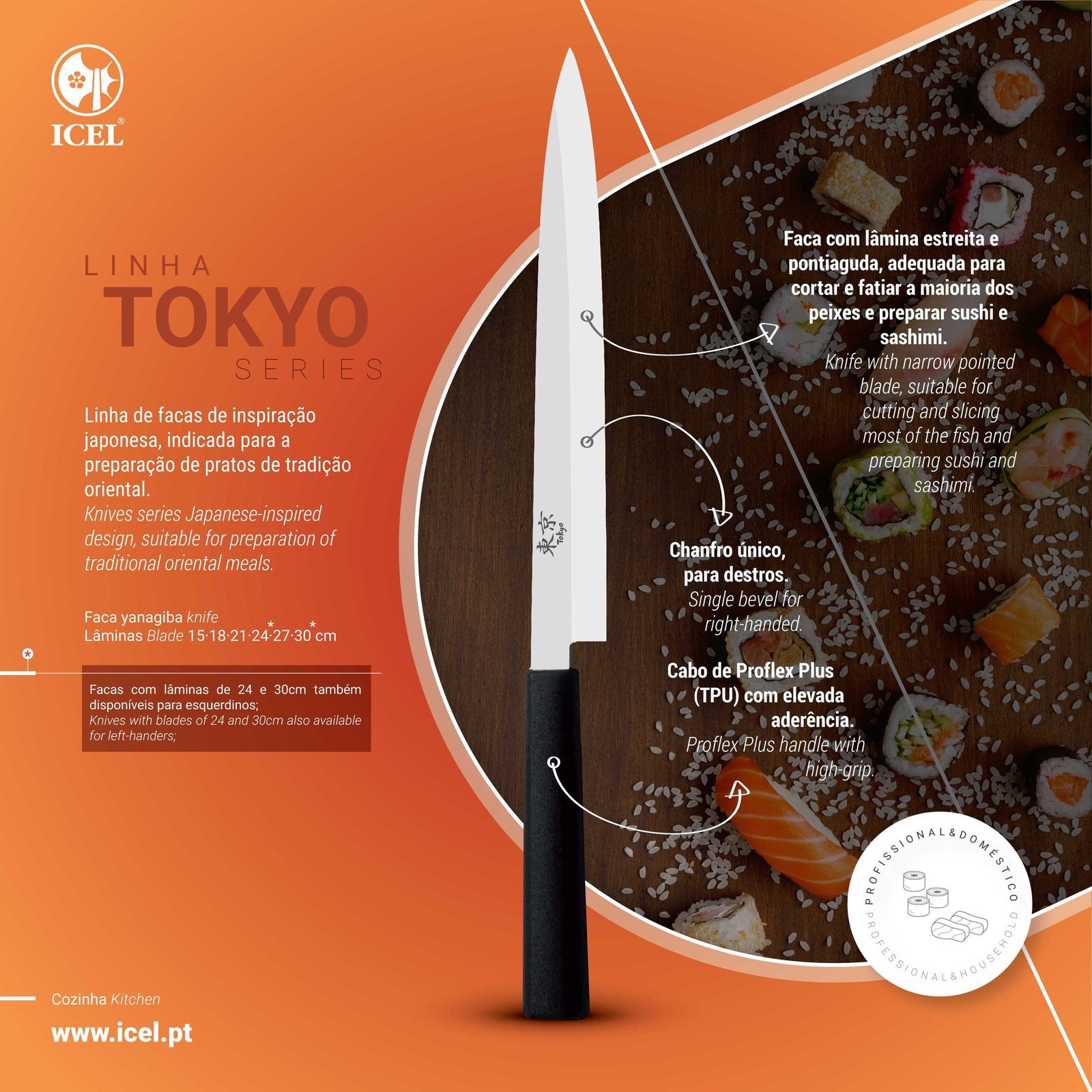 Icel tokyo yanagiba μαχαιρι sushi 15εκ. | 261.TK14.15 - Image 4