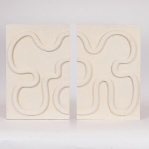 S/2 ΠΙΝΑΚΑΣ ΚΑΜΒΑΣ ΑΝΑΓΛΥΦΟΣ ΛΕΥΚΟΣ 60x4x80cm