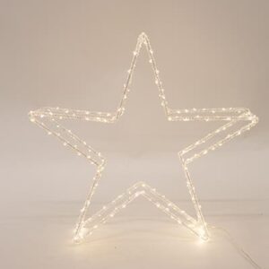 XMAS ΑΚΡΥΛΙΚΟ ΑΣΤΕΡΙ 3.5V ΜΕΤΑΣΧΗΜΑΤΙΣΤΗ 120 ΘΕΡΜΑ ΛΕΥΚΑ MINI LED ΠΑΡΟΧΗ 5m 46x8.5x46cm IP44