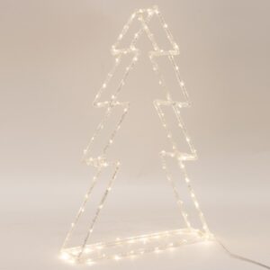XMAS ΑΚΡΥΛΙΚΟ ΔΕΝΤΡΟ 3.5V ΜΕΤΑΣΧΗΜΑΤΙΣΤΗ 120 ΘΕΡΜΑ ΛΕΥΚΑ MINI LED ΠΑΡΟΧΗ 5m 40x10x60cm IP44