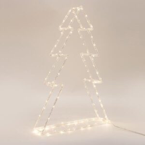 XMAS ΑΚΡΥΛΙΚΟ ΔΕΝΤΡΟ 3.5V ΜΕΤΑΣΧΗΜΑΤΙΣΤΗ 80 ΘΕΡΜΑ ΛΕΥΚΑ MINI LED ΠΑΡΟΧΗ 5m 31x6.5x39cm IP44