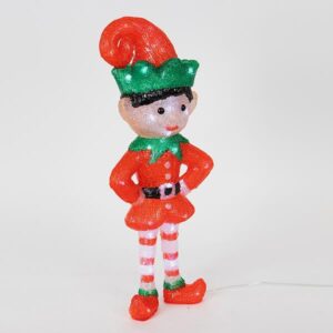 XMAS ΑΚΡΥΛΙΚΟ ΞΩΤΙΚΟ ΚΟΚΚΙΝΟ & ΠΡΑΣΙΝΟ 3.5V ΜΕΤΑΣΧΗΜΑΤΙΣΤΗ 60 ΛΕΥΚΑ LED ΠΑΡΟΧΗ 5m 19x13x50cm IP44