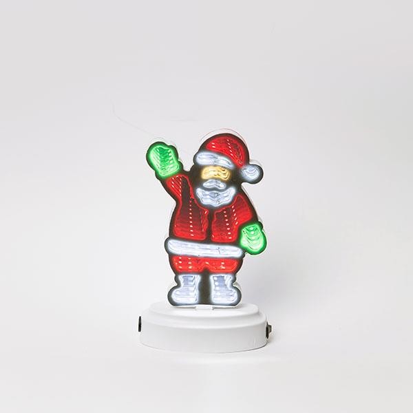 XMAS ΚΑΘΡΕΦΤΗΣ ΑΓΙΟΣ ΒΑΣΙΛΗΣ ΜΕ 62 LED ΜΠΑΤΑΡΙΑΣ 3AAA ΧΡΩΜΑΤΙΣΤΟ LED 11x4.5x3cm IP20