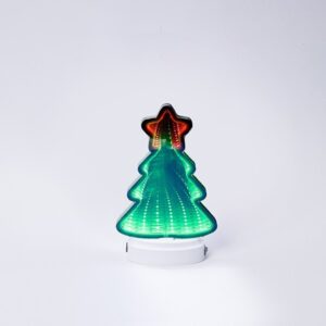 XMAS ΚΑΘΡΕΦΤΗΣ ΔΕΝΤΡΟ ΜΕ ΑΣΤΕΡΙ ΜΕ 35 LED ΜΠΑΤΑΡΙΑΣ 3AA ΠΡΑΣΙΝΟ & ΚΟΚΚΙΝΟ LED 20x12.5cm IP20