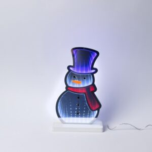 XMAS ΚΑΘΡΕΦΤΗΣ ΧΙΟΝΑΝΘΡΩΠΟΣ ΜΕ 87 LED ΜΕΤΑΣΧΗΜΑΤΙΣΤΗ ΧΡΩΜΑΤΙΣΤΟ LED ΠΑΡΟΧΗ 3m 17.5x5.5x33cm IP20