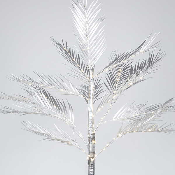 XMAS ΦΩΤΙΖΟΜΕΝΟ ΔΕΝΤΡΟ ΦΤΕΡΗ ΑΣΗΜΙ 150cm ΜΕΤΑΣΧΗΜΑΤΙΣΤΗ 110 MINI LED ΘΕΡΜΑ ΛΕΥΚΑ ΠΑΡΟΧΗ 3m IP44