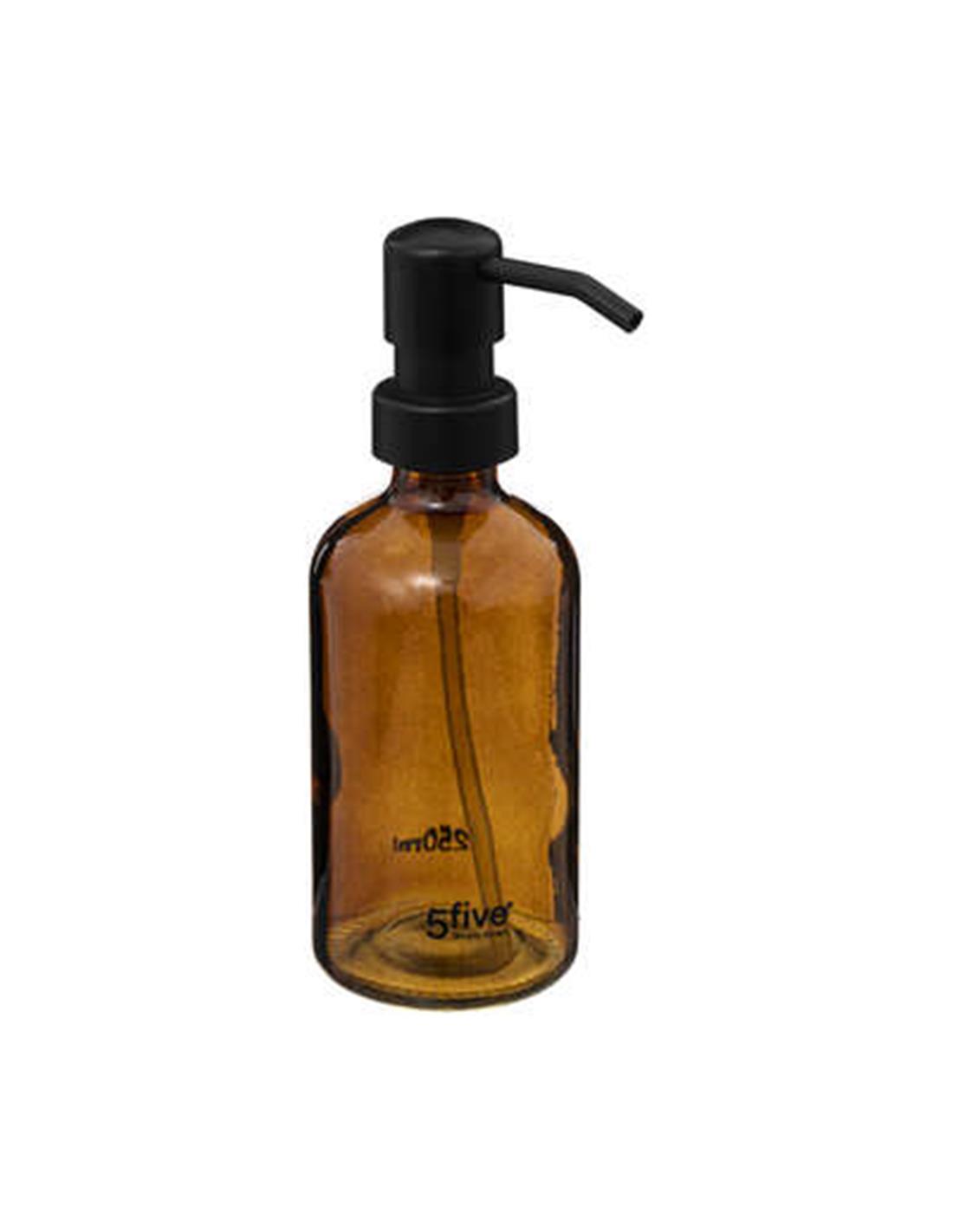 Γυάλινο Dispenser Κρεμοσάπουνου 250ml Καφέ - Δοχείο Σαπουνιού Μπάνιου & Κουζίνας | 07.174798B - Box In Θεσσαλονίκη - 25ης Μαρτίου 111