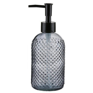 Γυάλινο Dispenser μπάνιου "Dots" σε γαλάζιο χρώμα 350ml  7X7X18  506241 - Box In Θεσσαλονίκη - 25ης Μαρτίου 111