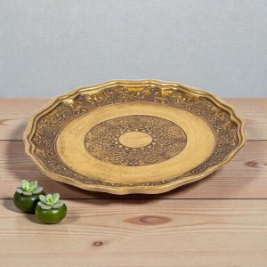 Δίσκος Πολυρεζίν Χρυσός 26x26x2.5cm | 752-16081 – Luxury Deco Tray για Σερβίρισμα & Styling - Box In Θεσσαλονίκη - 25ης Μαρτίου 111