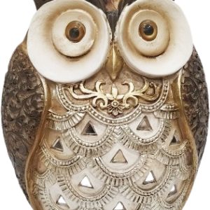Διακοσμητική Κουκουβάγια Polyresin Χρυσή & Καφέ 16.5cm | 19926M - Box In Θεσσαλονίκη - 25ης Μαρτίου 111