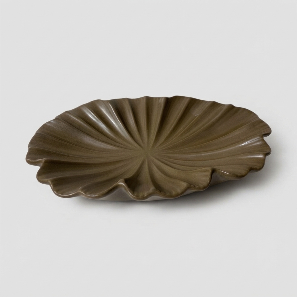 Διακοσμητικό οβαλ Μπωλ Κεραμικό Dark Brown 36.5x25.5x7.5cm | L0067-DB - Box In Θεσσαλονίκη - 25ης Μαρτίου 111