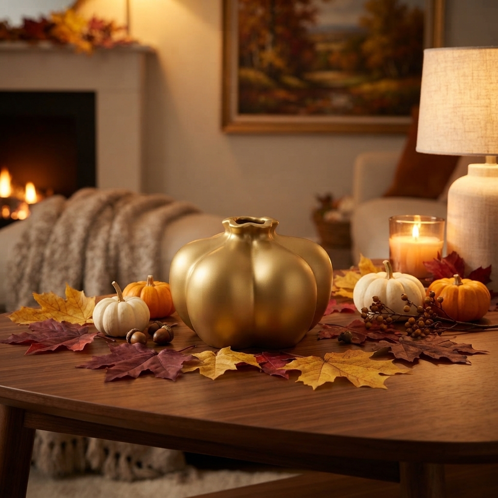 Επιτραπέζιο Διακοσμητικό Κεραμική Κολοκύθα Χρυσή 17x15.5x12cm | K9235A-G - Box In Θεσσαλονίκη - 25ης Μαρτίου 111