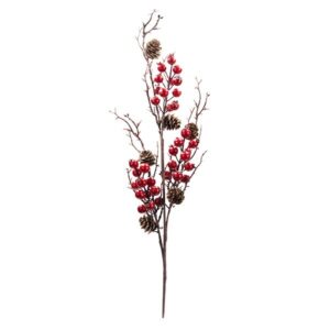 ΚΛΑΔΙ ΜΕ BERRIES ΚΟΚΚΙΝΑ ΚΑΙ ΜΙΚΡΕΣ ΚΟΥΚΟΥΝΑΡΕΣ 70cm