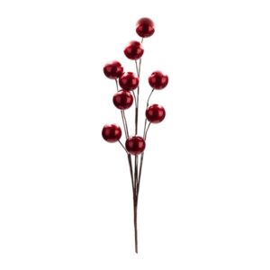 ΚΛΑΔΙ ΜΕ BERRIES ΚΟΚΚΙΝΑ ΜΕΤΑΛΛΙΖΕ ΣΕ ΜΠΟΥΚΕΤΟ 72cm