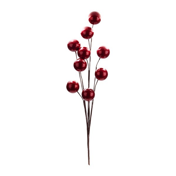 ΚΛΑΔΙ ΜΕ BERRIES ΚΟΚΚΙΝΑ ΜΕΤΑΛΛΙΖΕ ΣΕ ΜΠΟΥΚΕΤΟ 72cm