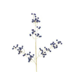 ΚΛΑΔΙ ΜΕ BERRIES ΣΚΟΥΡΑ ΜΠΛΕ 75cm