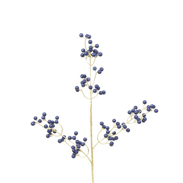 ΚΛΑΔΙ ΜΕ BERRIES ΣΚΟΥΡΑ ΜΠΛΕ 75cm