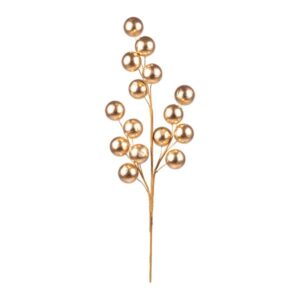 ΚΛΑΔΙ ΜΕ BERRIES ΧΡΥΣΑ ΜΑΤ ΣΕ ΜΠΟΥΚΕΤΟ 90cm