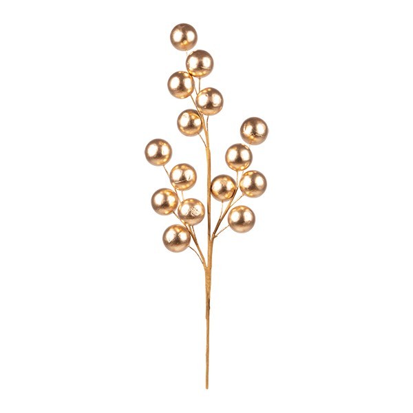ΚΛΑΔΙ ΜΕ BERRIES ΧΡΥΣΑ ΜΑΤ ΣΕ ΜΠΟΥΚΕΤΟ 90cm