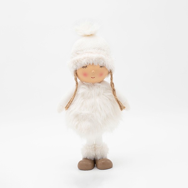ΚΟΡΙΤΣΑΚΙ POM POM ΜΕ ΛΕΥΚΑ ΡΟΥΧΑ 34cm
