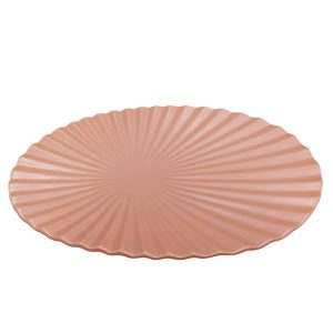 Κεραμική Πιατέλα με Ανάγλυφη Υφή Peach 39x25x4.5cm | L0021A-LB - Box In Θεσσαλονίκη - 25ης Μαρτίου 111