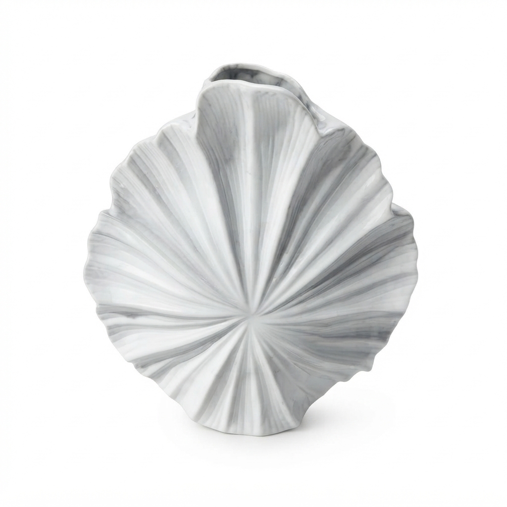 Κεραμικό βάζο πλακέ λευκό 26x10x29.5cm | L0066-W - Box In Θεσσαλονίκη - 25ης Μαρτίου 111