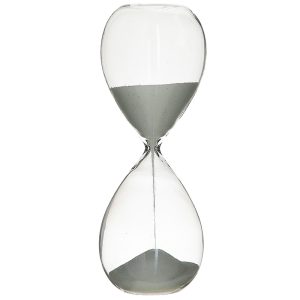Μεγάλη Γυάλινη Κλεψύδρα “Time” με Γκρι Άμμο 15x15x38cm | OR09021 - Box In Θεσσαλονίκη - 25ης Μαρτίου 111
