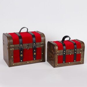 ΞΥΛΙΝΟ ΜΠΑΟΥΛΟ ΜΠΟΡΝΤΟ ΣΕΤ 2ΤΜΧ 29x19x22cm ΚΑΙ 25x15x17cm