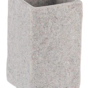 Ποτήρι Μπάνιου Polyresin Τετράγωνο Stone Γκρι | Μοντέρνο Αξεσουάρ Μπάνιου | 06.61120180 - Box In Θεσσαλονίκη - 25ης Μαρτίου 111