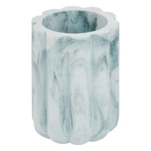 Ποτήρι Μπάνιου Polyresin με Εφέ Λευκού Μαρμάρου Φ7.8x11cm 07.213321 - Box In Θεσσαλονίκη - 25ης Μαρτίου 111