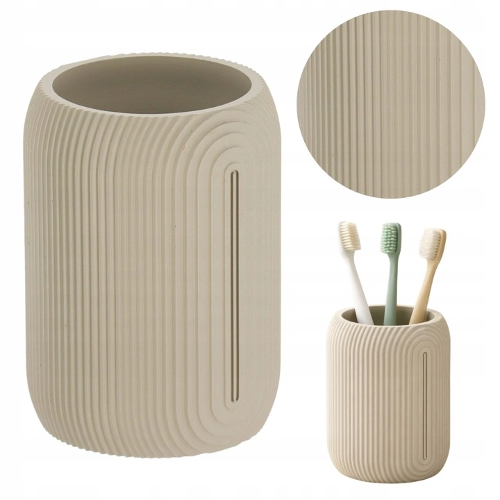Ποτήρι Οδοντόβουρτσας Polyresin Μπεζ 270ml 7.5x10.5cm | 06.61188269 - Box In Θεσσαλονίκη - 25ης Μαρτίου 111