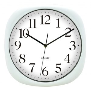 Ρολόι Τοίχου Quartz Λευκό Minimal Σχεδιασμός 30cm | Modern White Clock | EG6934-WHITE - Box In Θεσσαλονίκη - 25ης Μαρτίου 111