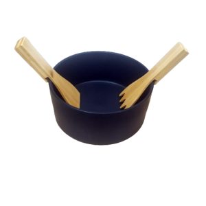 Σαλατιέρα Ματ Πορσελάνης Neo Black Μαύρη Ø23cm με Bamboo Κουτάλες Cryspo Trio | 26.000.925 - Box In Θεσσαλονίκη - 25ης Μαρτίου 111
